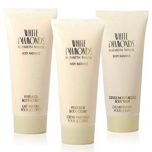 Elizabeth Taylor White Diamonds Body Wash, Body Lotion, Body Cream 3.3oz BUNDLE